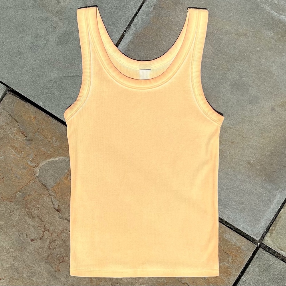 Overdyed Golden Orange Tank Top